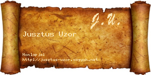 Jusztus Uzor névjegykártya